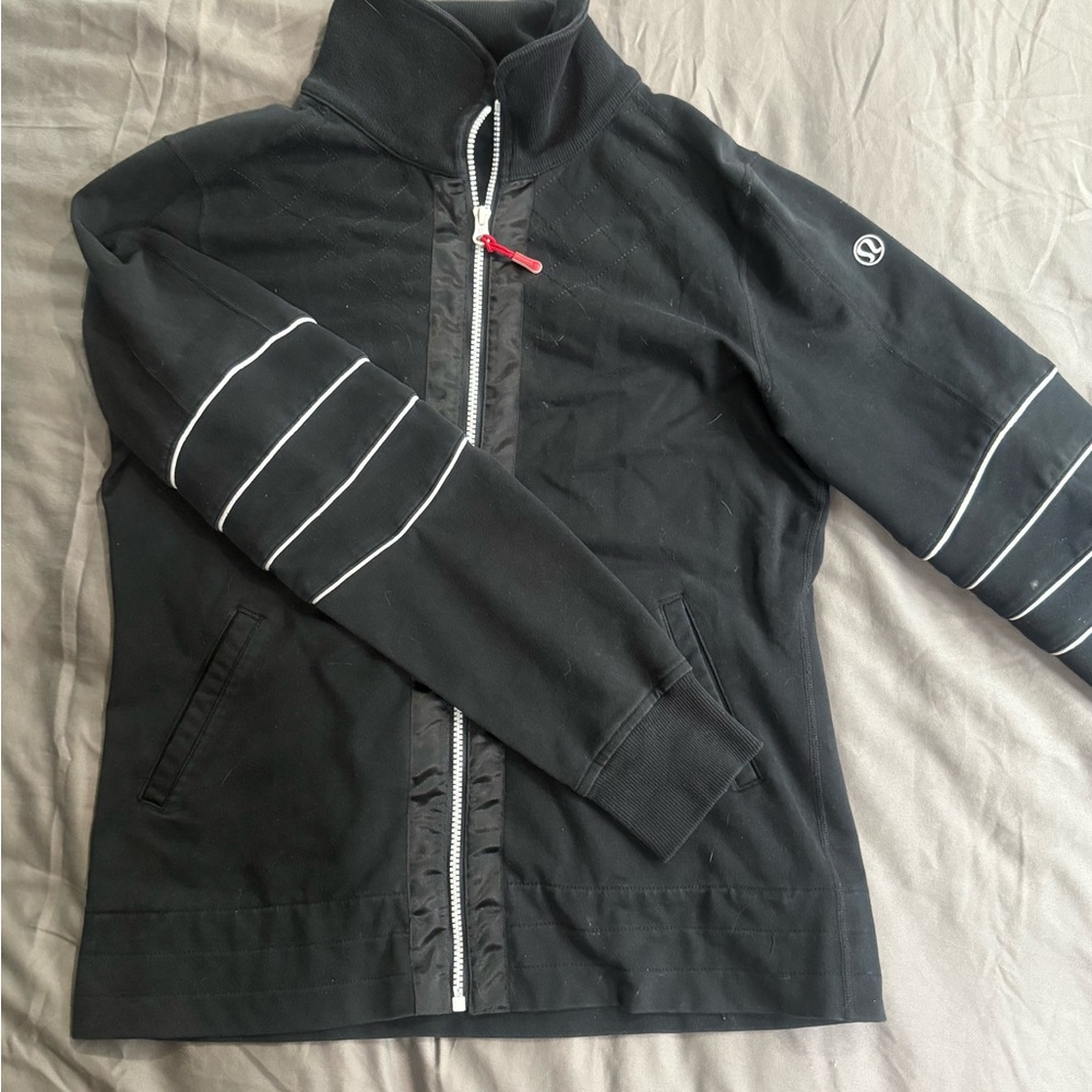 Lululemon Athletica Black Jacket with White Accents